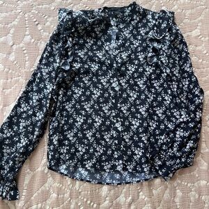 All Saints Eden Nevin Floral Silk Blouse